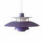 Vintage Pendant Lamp Metal Purple 1970s 0