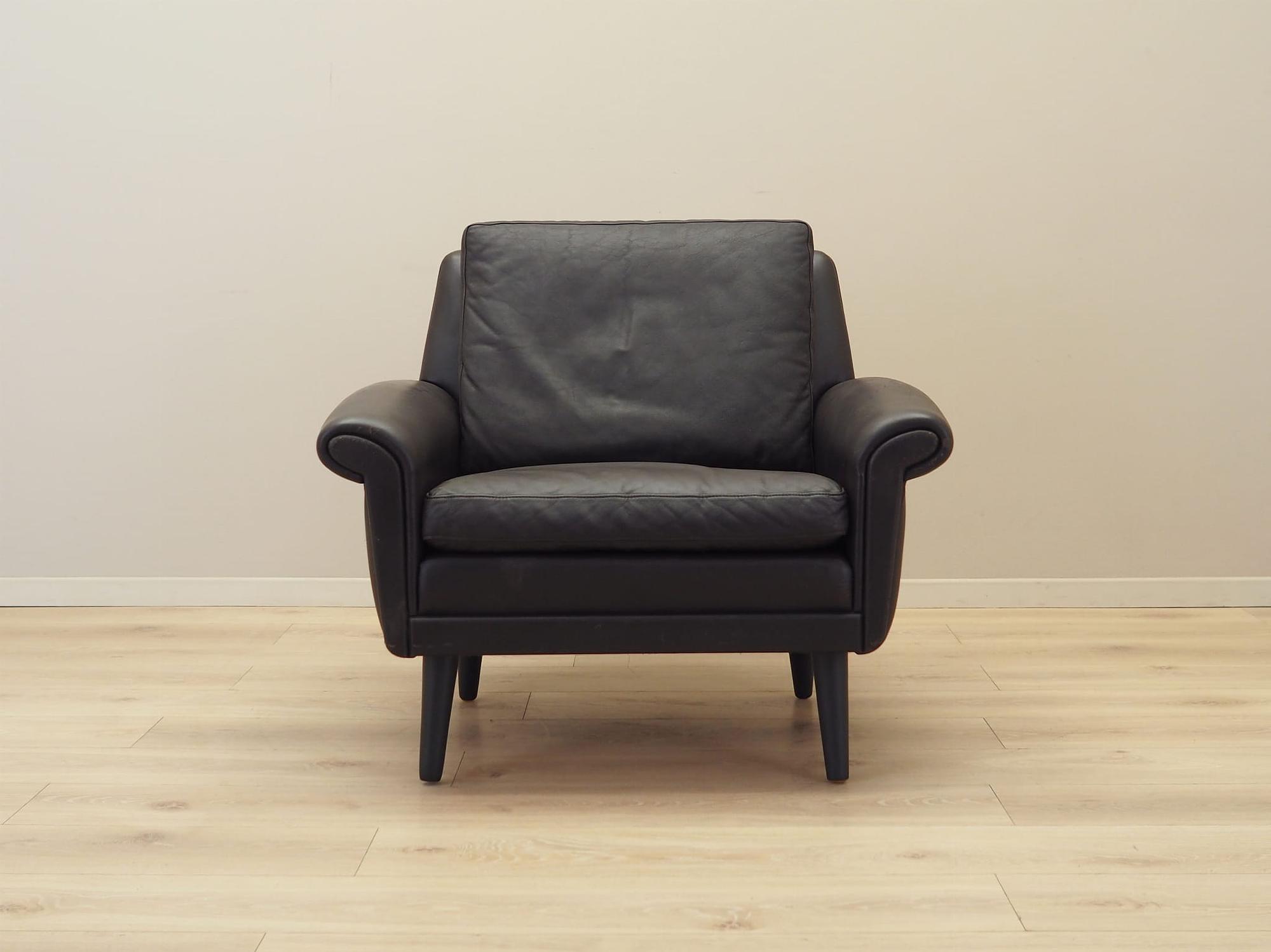 Armlehnsessel Leder Braun 1960er Jahre 3