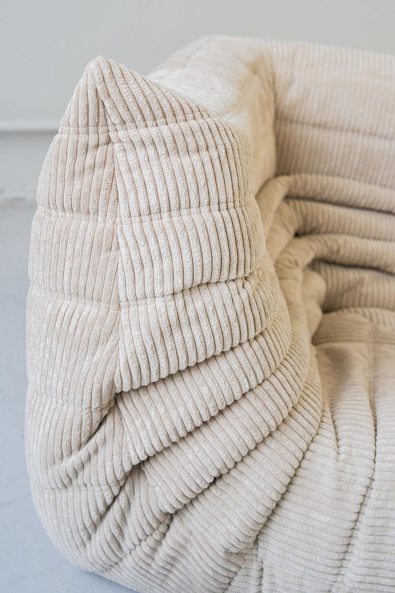 Togo Ecksofa Cord Beige 7