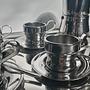 Inox Espresso-Set Tasse für 12 Personen Silber 2