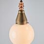 Vintage Pendelleuchte Glas Kupfer 1950er Jahre 3