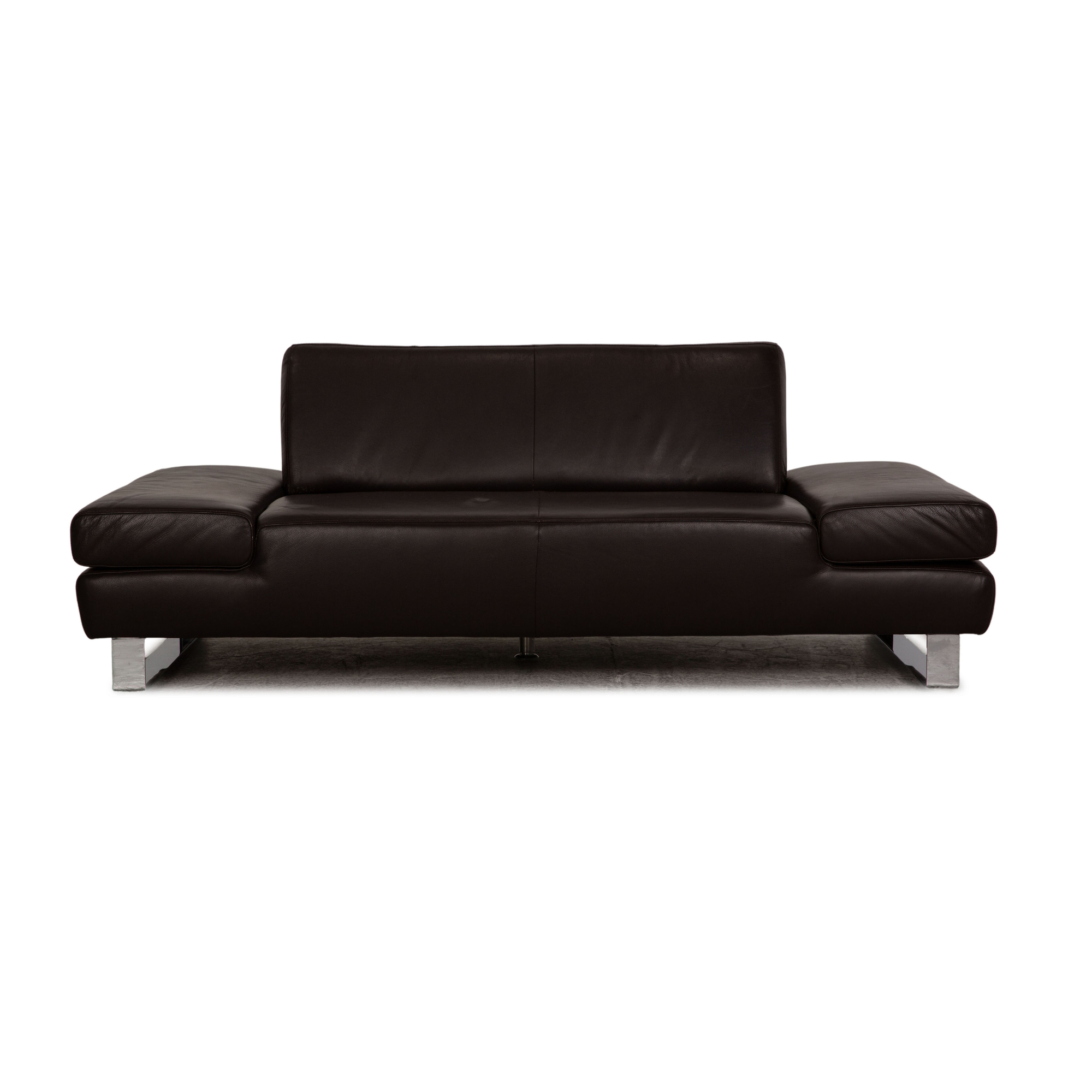 Taboo Sofa 2-Sitzer mit Funktion Leder Braun 0