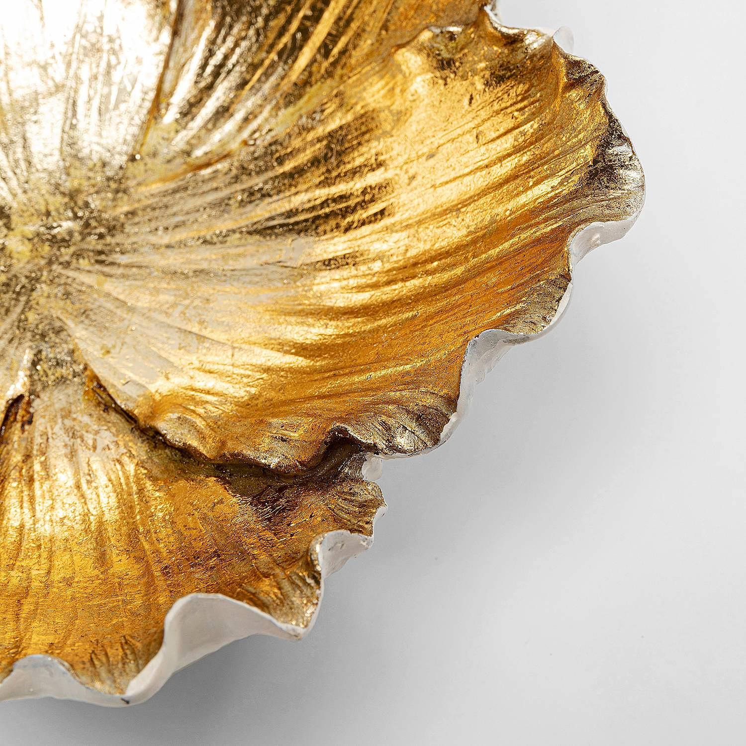 Deko Schale Flower Bloom Weiß Gold 3