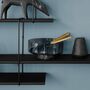 Link set 1 Shelf Wood Steel Black 3