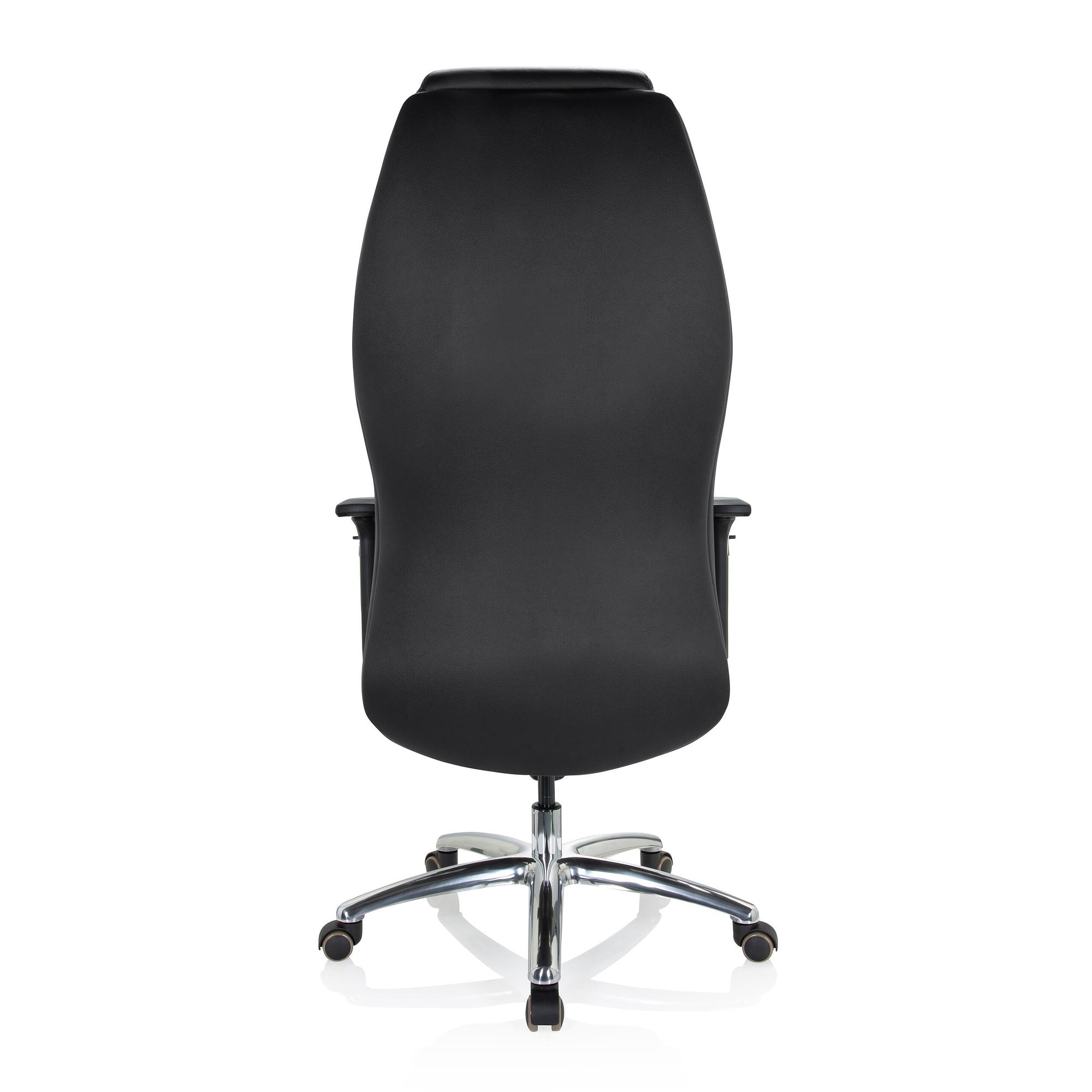 FERRARA Bürostuhl Leder Schwarz 8