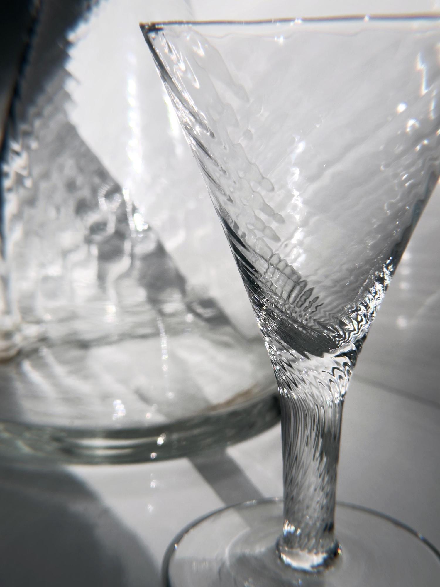 Decanter set Crystal Transparent 1980s 2