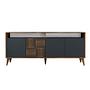 Milan Sideboard Walnussbraun Anthrazit 180cm 5