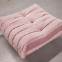 Togo armchair and ottoman set velvet light pink 5