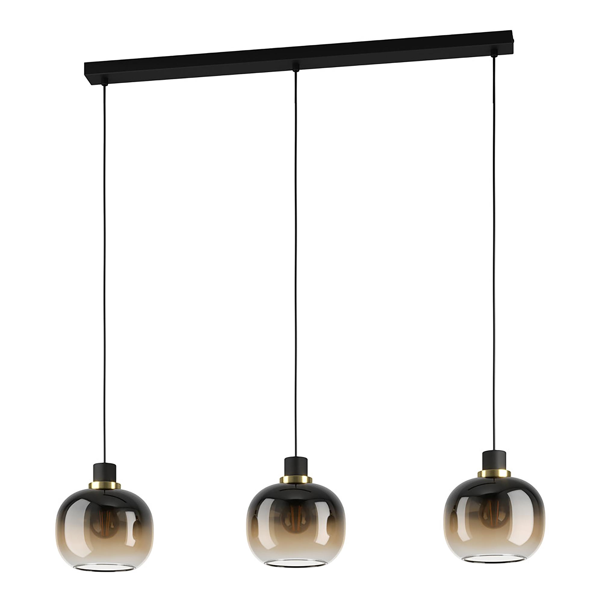 Pendant Light Oilella 3-Light Smoked Glass Brown 4
