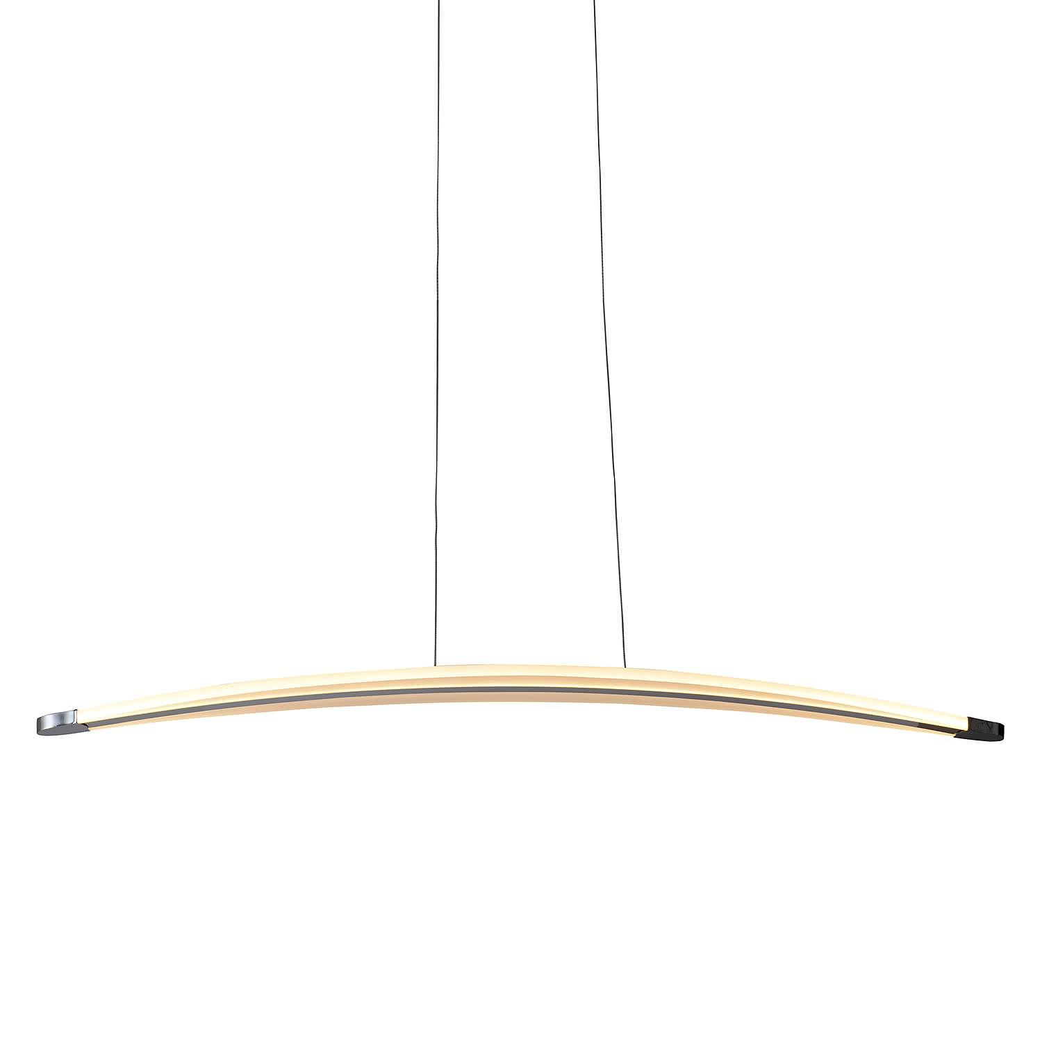 1-Flammig LED-Pendelleuchte Bow Acrylglas Edelstahl 0