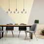 3-Flammig Grant LED-Pendelleuchte Rauchglas Aluminium 2