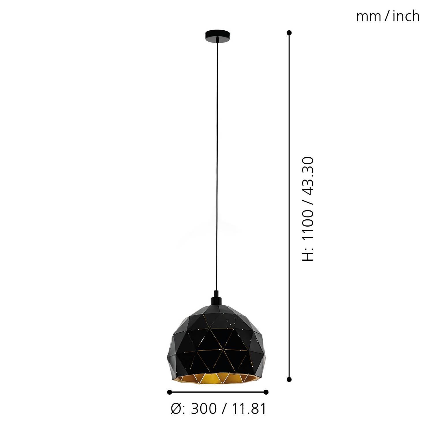 Pendant light Roccaforte I Steel Black 3