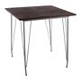 District Tisch Metall Ulmenholz Schwarz 6