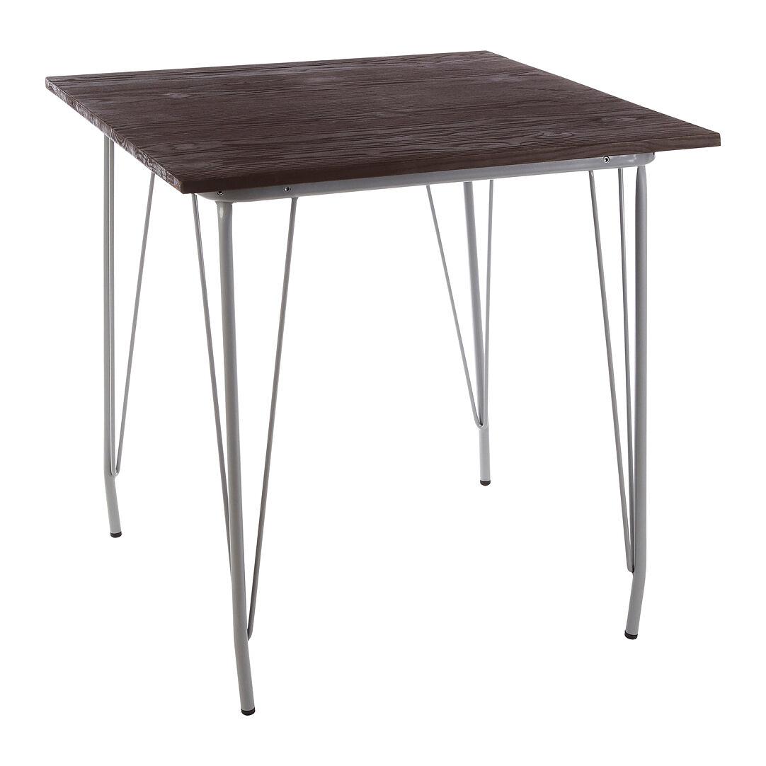 District Tisch Metall Ulmenholz Schwarz 6
