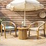 Garden chair BAYONNE set of 2 acacia wood beige 2
