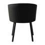 Upholstered chair woven fabric beech black 3