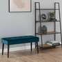 Polsterbank Samt Metall Blau 0