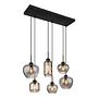 Pendant light Type E 6-Light Colored glass Iron Matte 4
