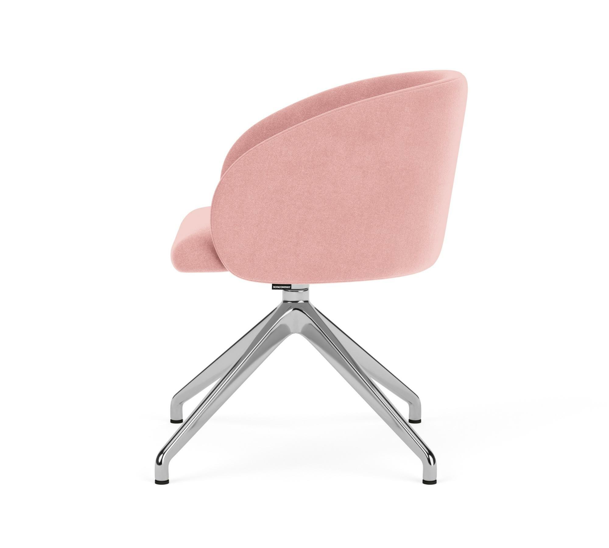 Rosa Polsterstuhl Forest Rosa Polished Aluminium 1