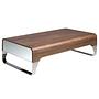 Rectangular coffee table Wood veneer Chrome-plated steel 0