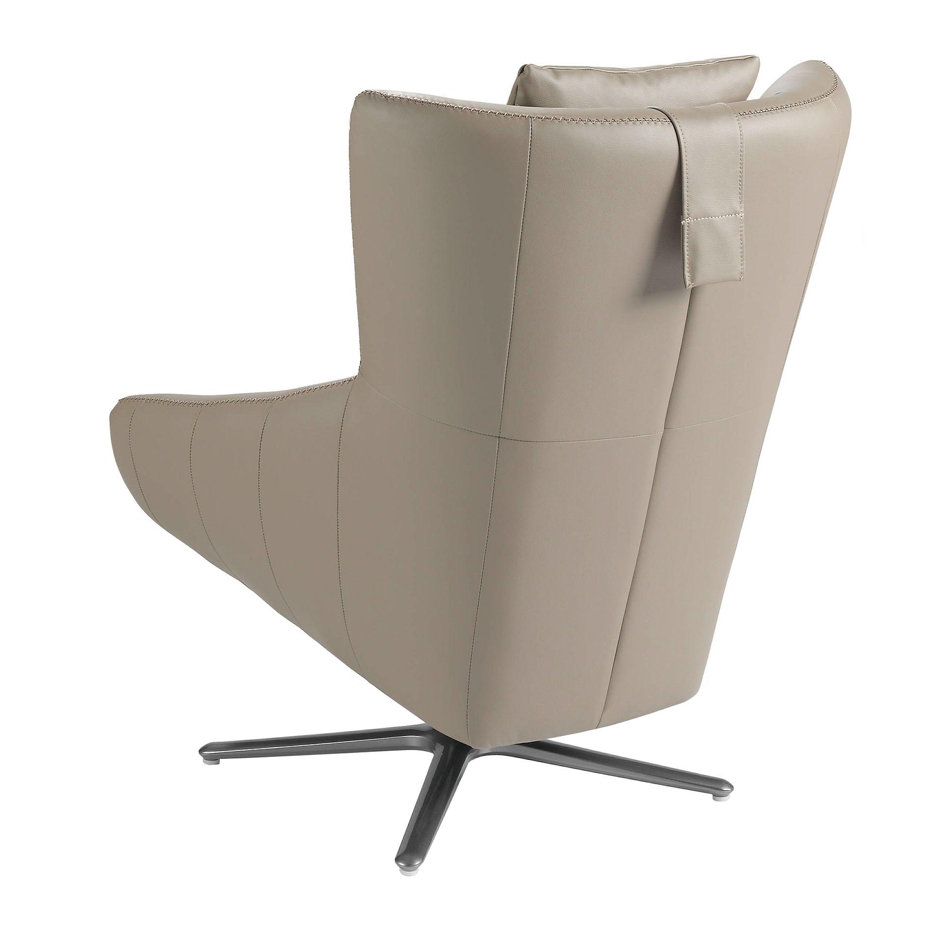 5044 Drehsessel Kunstleder Grau 3