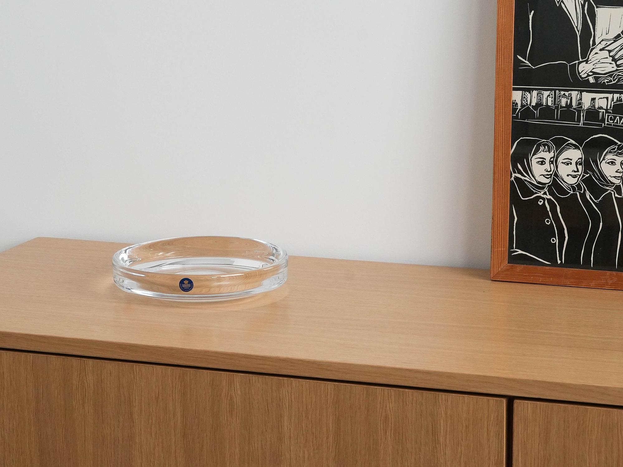 Crystal plate Transparent 1970s 1