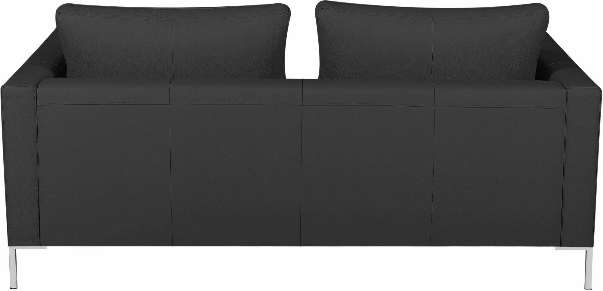 Marinus Sofa 2-Sitzer Leder Metall Dunkelgrau 3