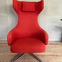 Grand Repos Sessel Baumwolle Edelstahl Rot 1