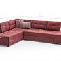 Manama Corner Sofa Bed Left - Claret Red 6