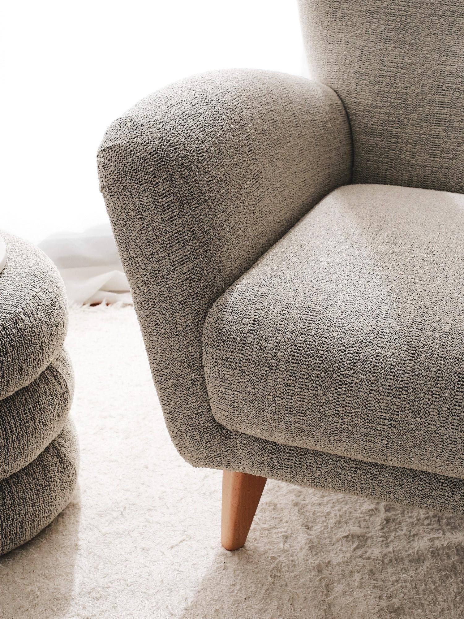 Teddy Armchair Textile Grey 3