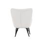 Como Armchair with Footstool Bouclé Black White 6