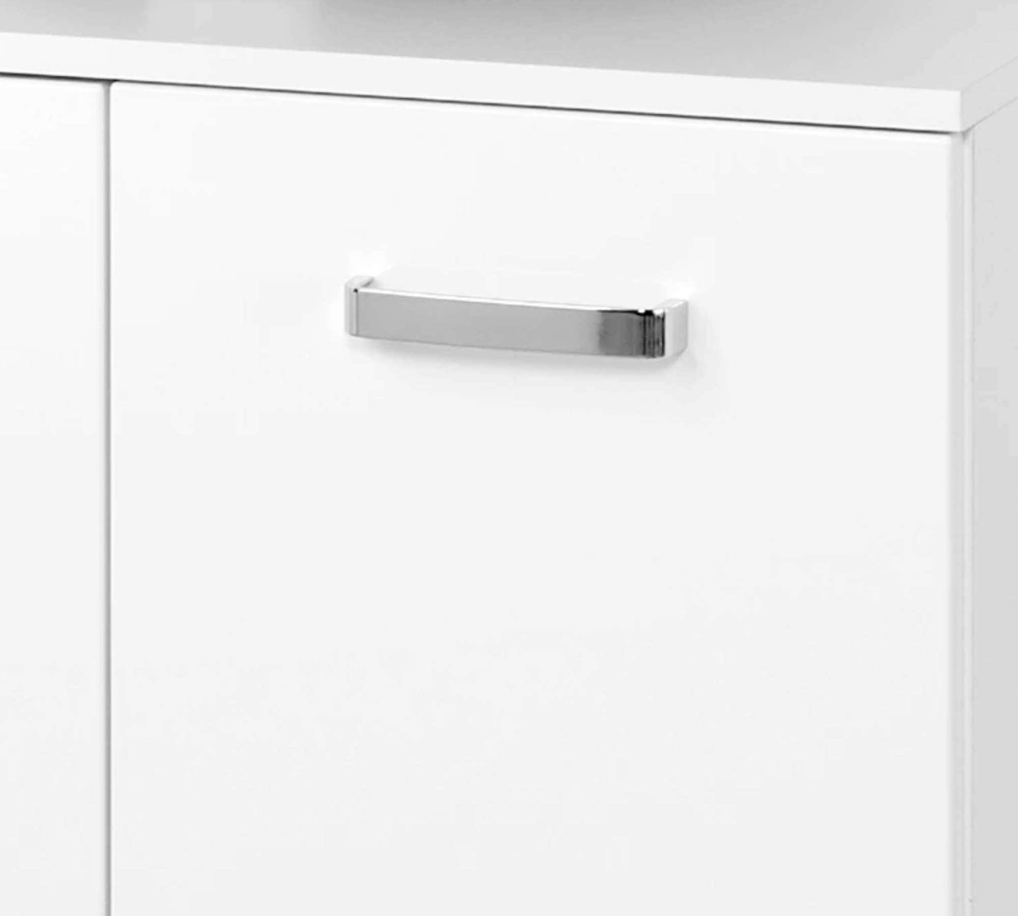 Waschbeckenunterschrank Holz Metall Weiß 1