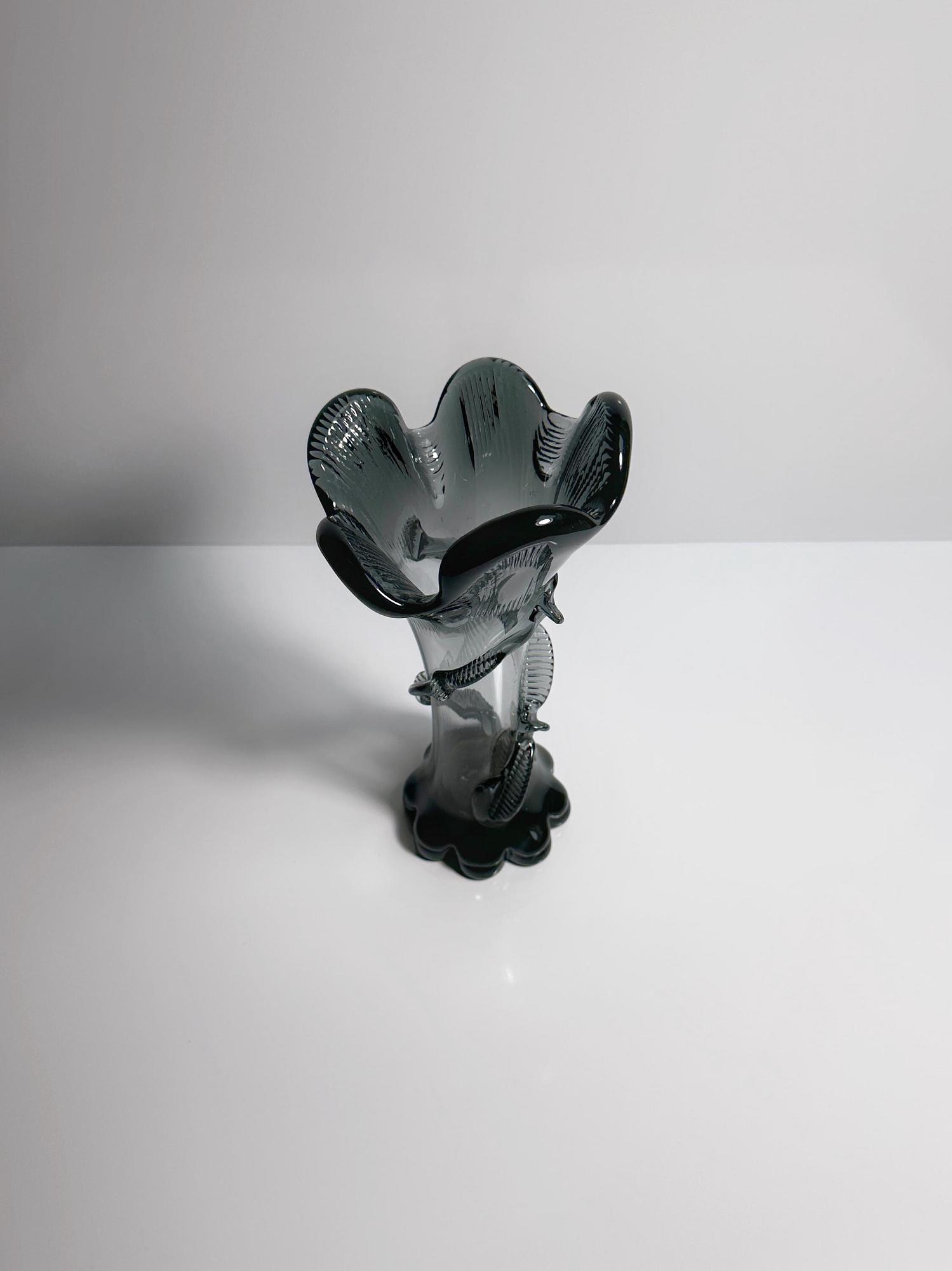 Vintage Art Nouveau Vase Glass 1900s 4