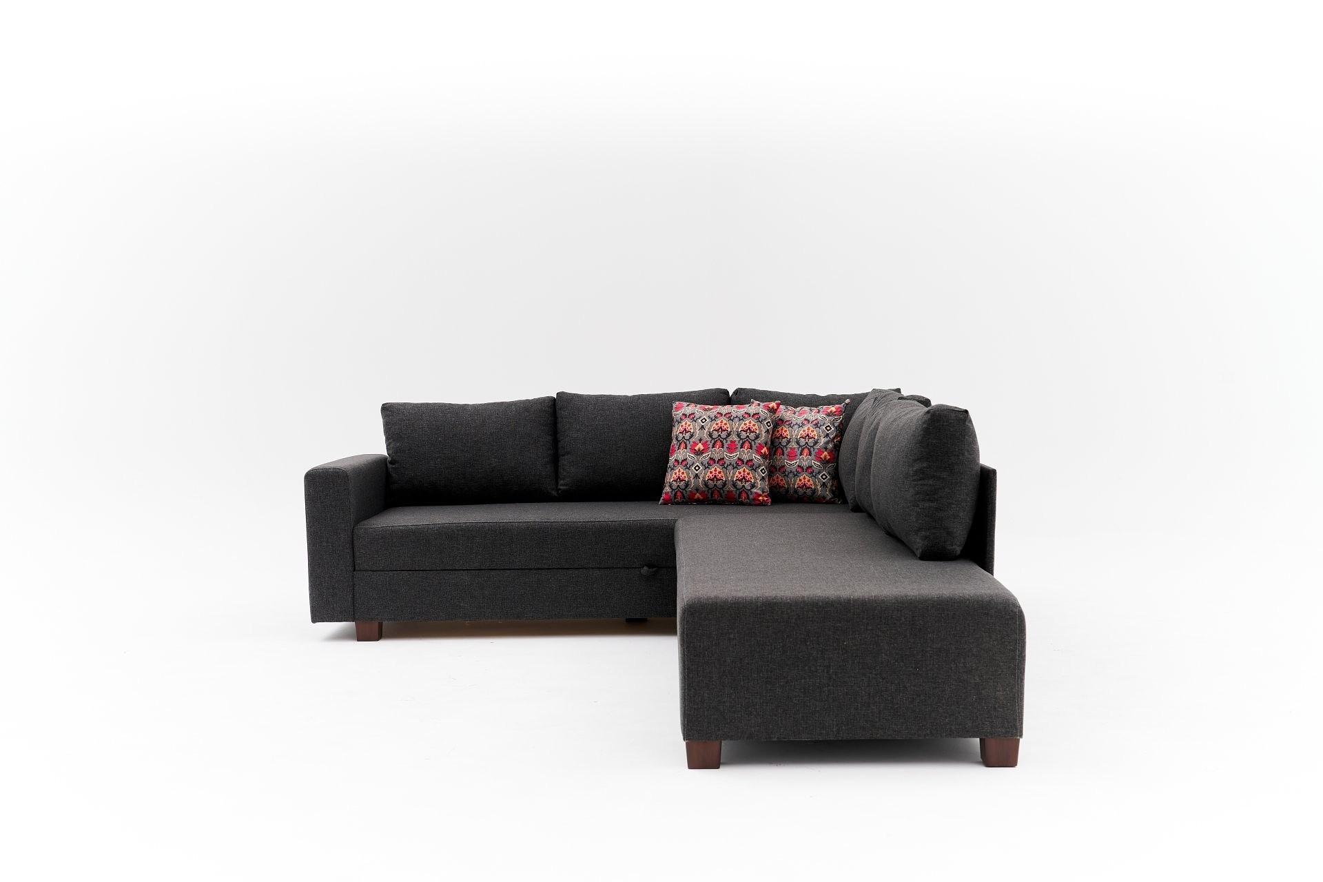 Aly Schlafsofa Récamiere Rechts Baumwolle Anthrazit 6