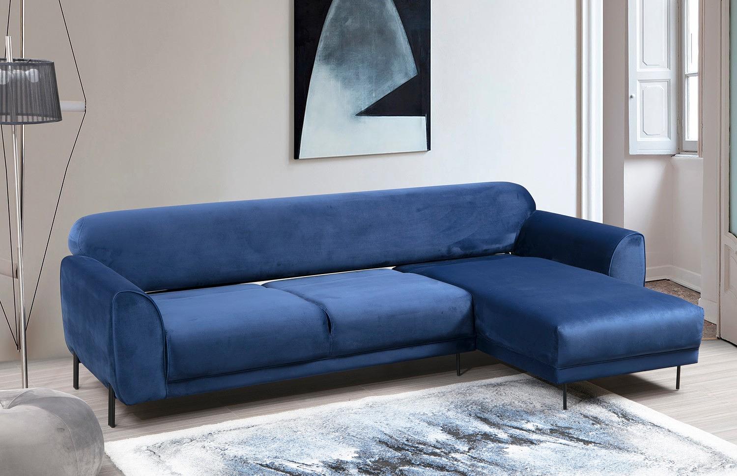 Image Corner Sofa Right Navy Blue 2