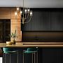 Arco Pendelleuchte Klarglas Metall 6-flammig 4