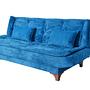 Kelebek Schlafsofa Set Holz Dunkelblau 6