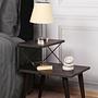 Cross Nightstand Wood Veneer Dark Brown 1