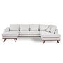 Ecksofa Japandi 3-Sitzer Rechts Beige 4