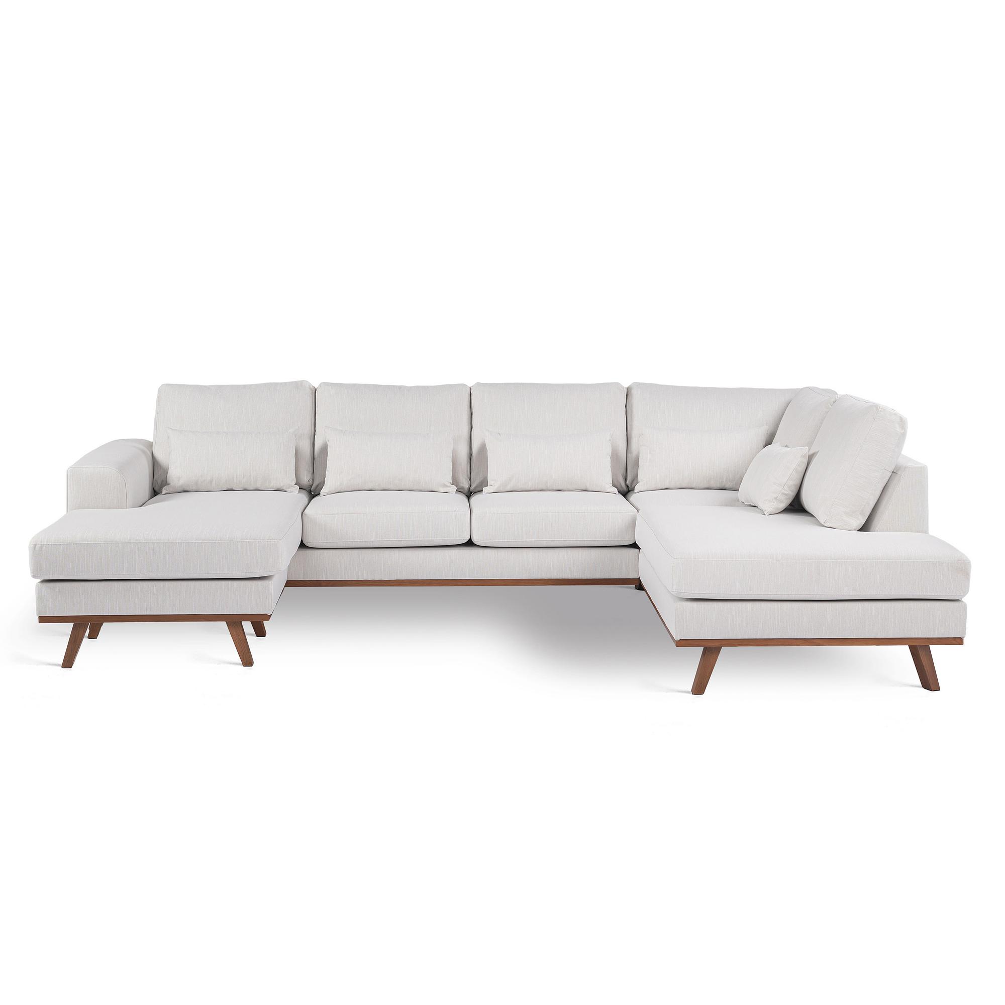 Ecksofa Japandi 3-Sitzer Rechts Beige 4