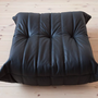 Togo Ottoman Madras-Leather Black 3