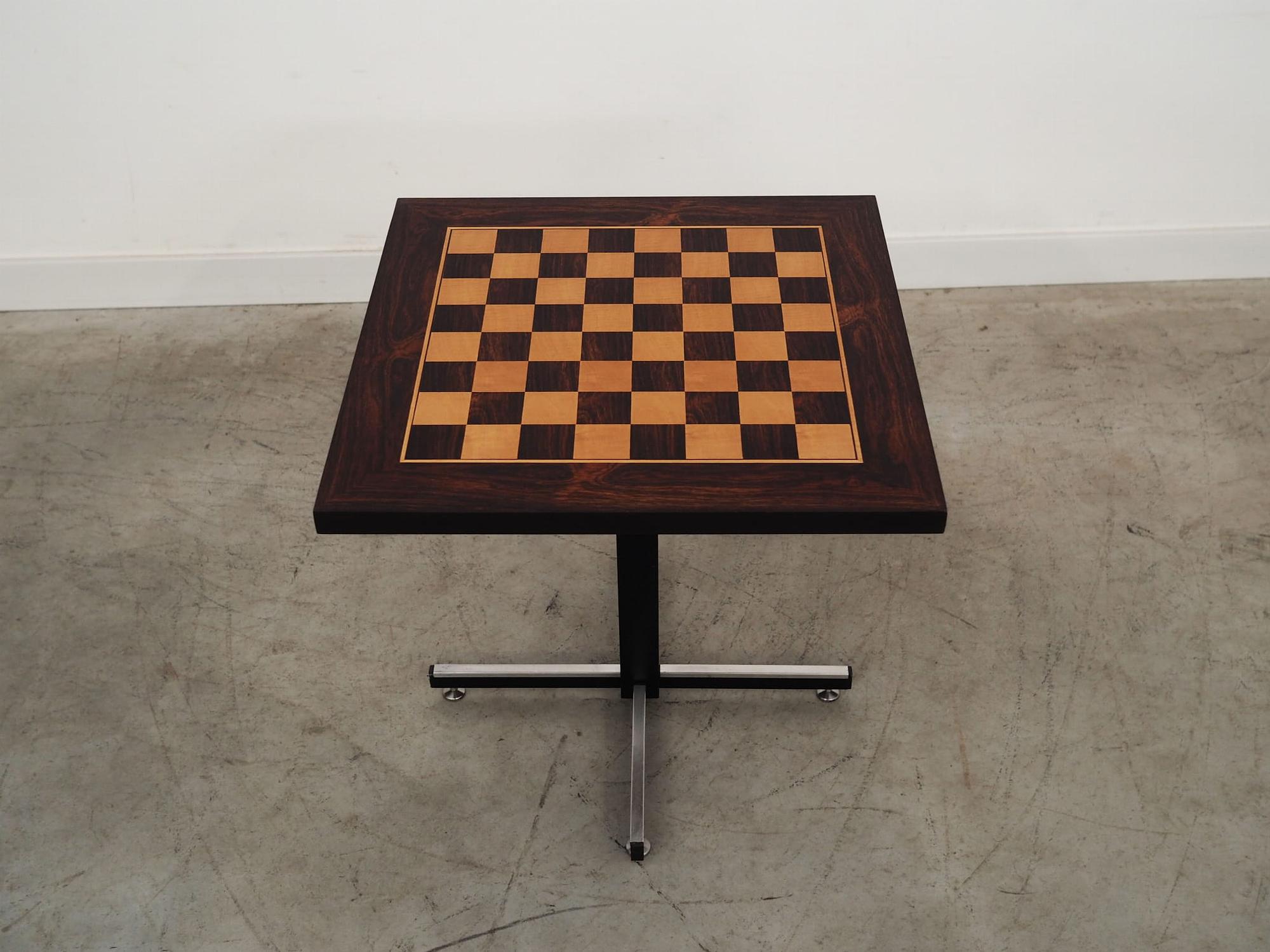 Chessboard Wood Brown 1970s 4