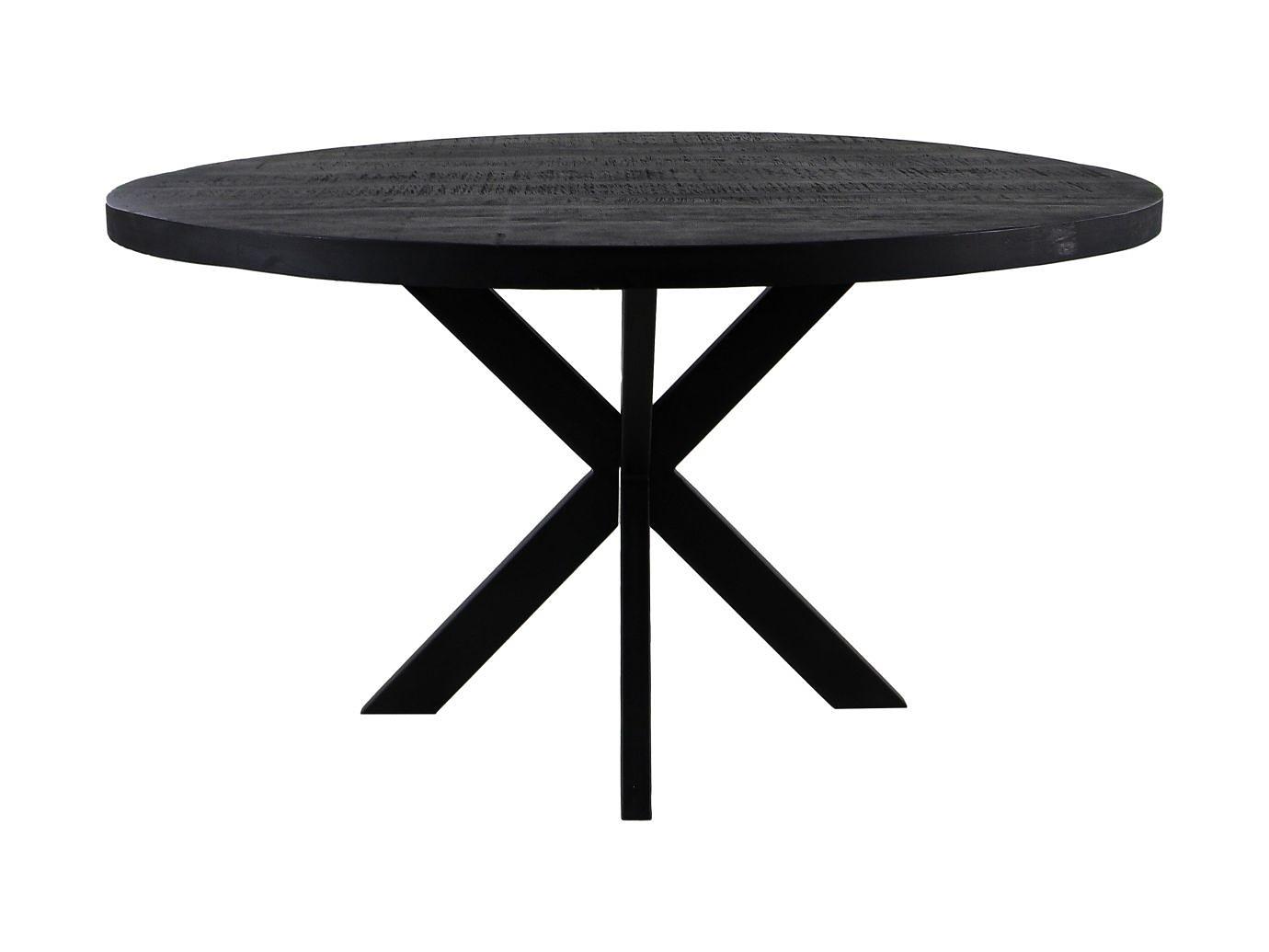 Melbourne Runder Esstisch Mangoholz Metall ø130cm 1
