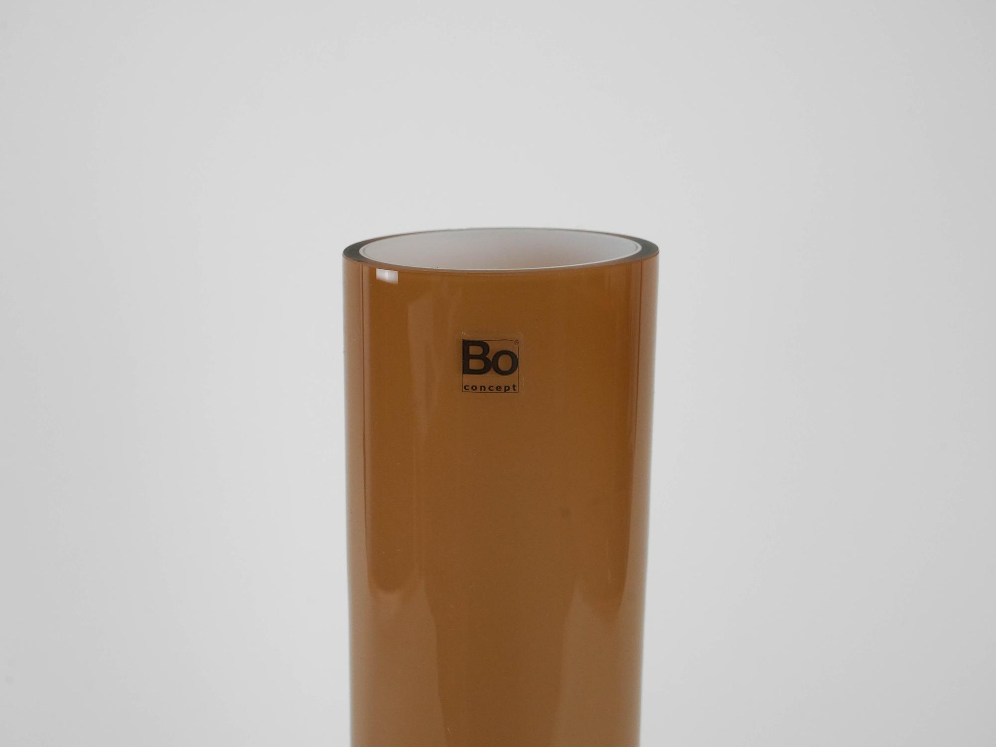 Glass vase brown 1980s 4