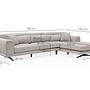 Sofa Chaise Lounge Left Beige 7