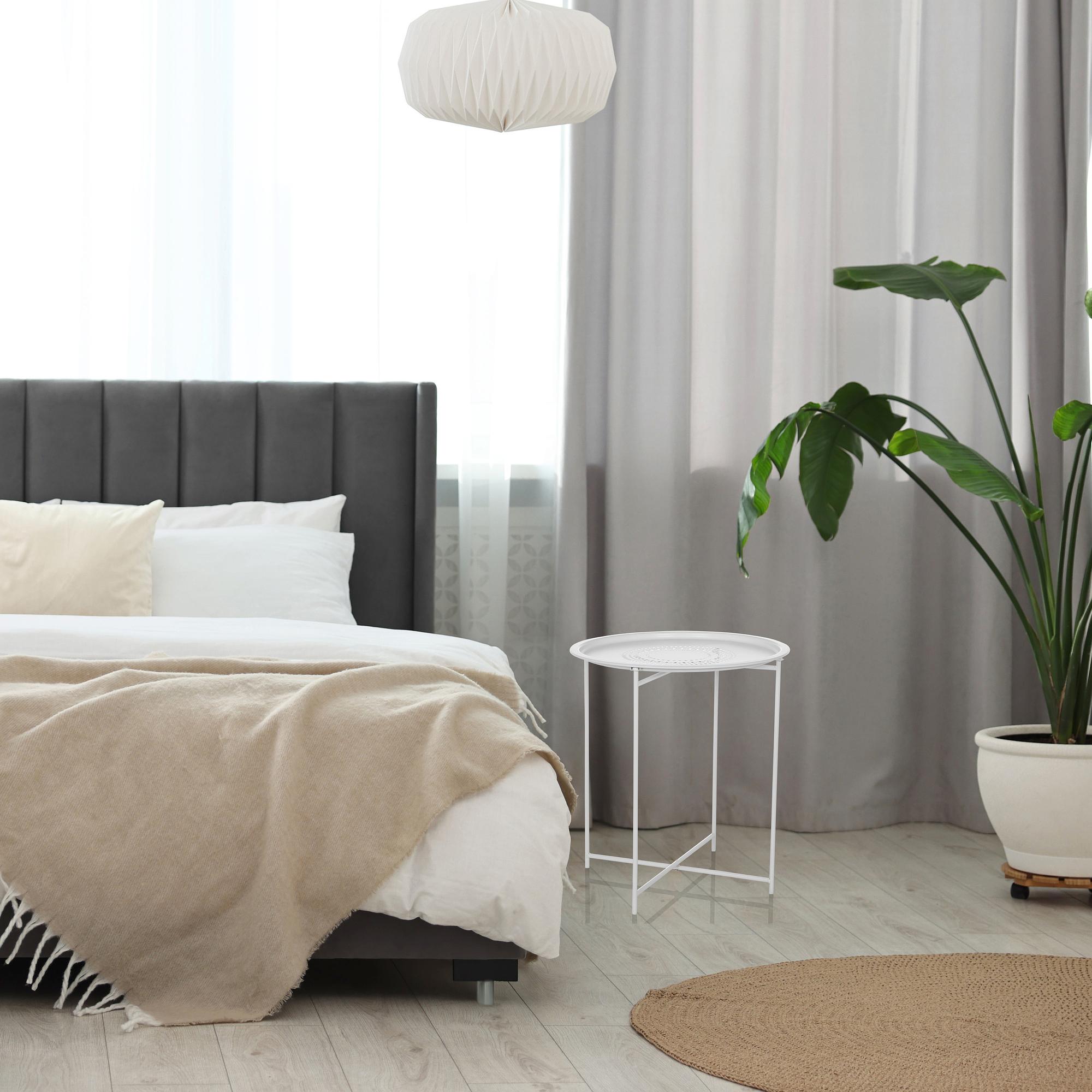 ALLRUND tavolino metallo bianco 4