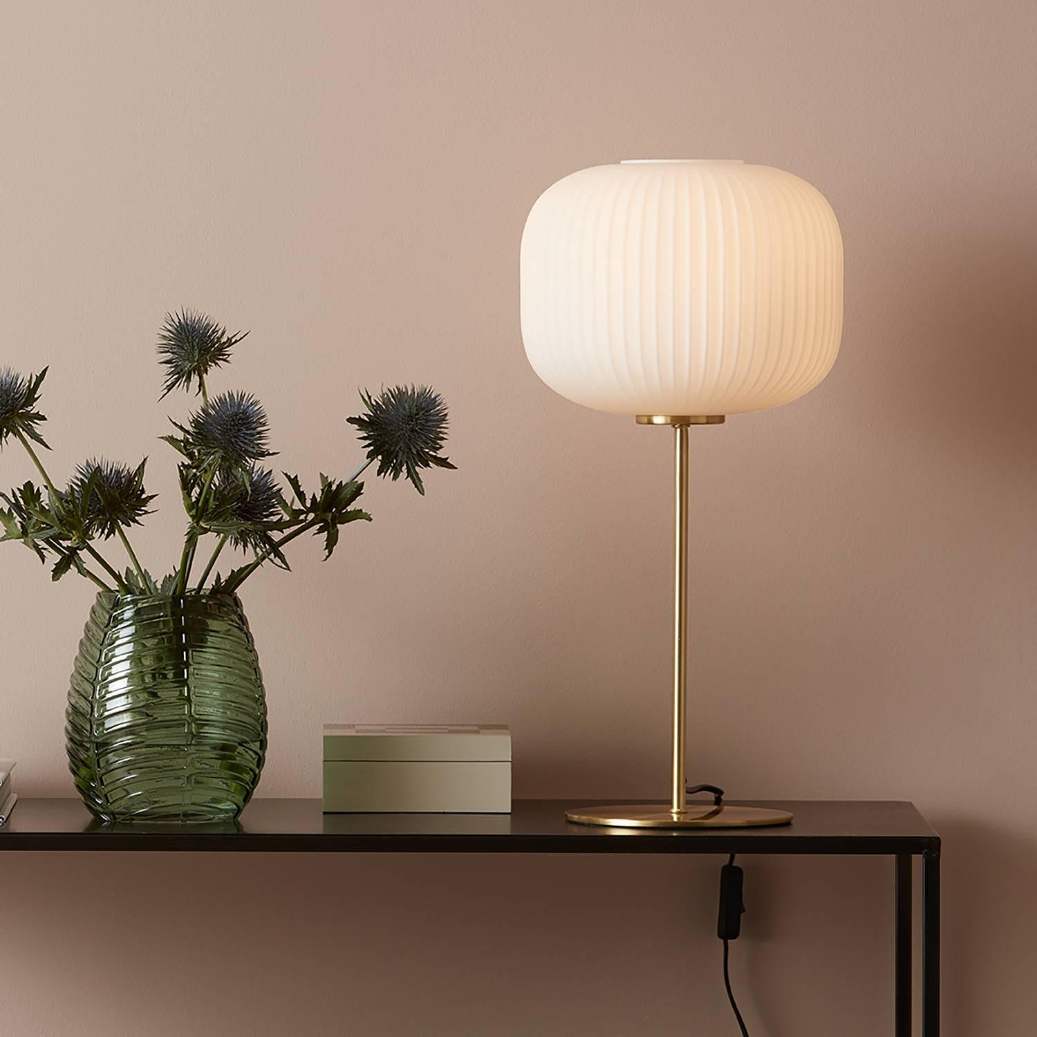 Table lamp Sober frosted glass 1-bulb White 0