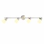 LED-Wandleuchte 4-flammig Glas Stahl Weiß 1