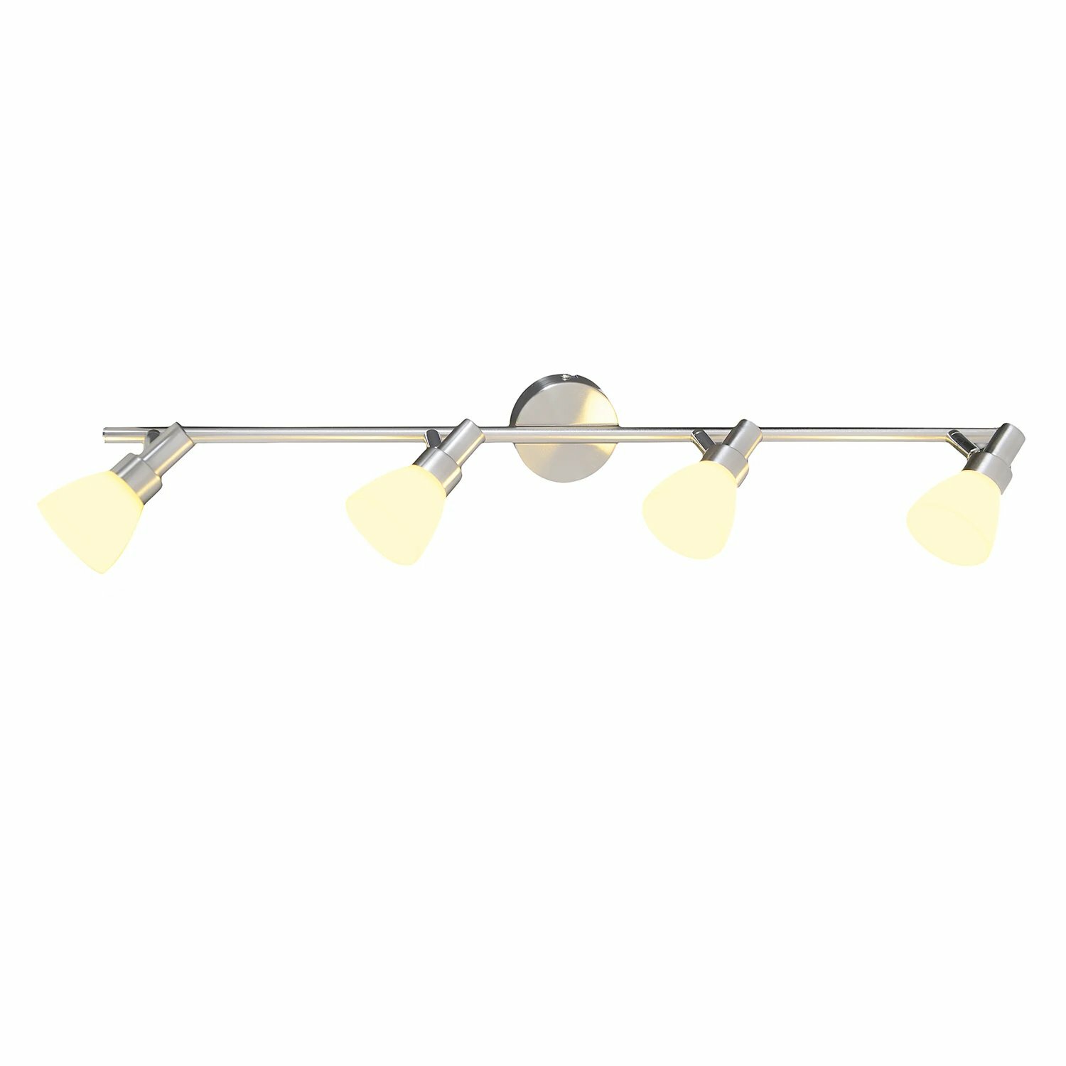 LED-Wandleuchte 4-flammig Glas Stahl Weiß 1
