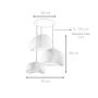 3-Flammig Wabi Sabi Ashveils Pendelleuchte Beton Grau 7